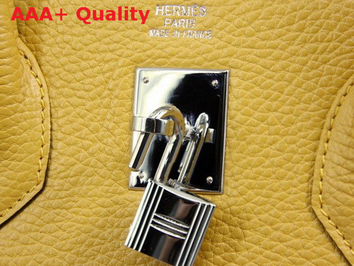 Hermes Birkin 35 Yellow Togo Leather With Silver Replica