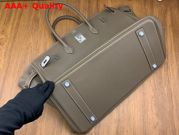 Hermes Birkin 40 Bag in Elephant Grey Togo Leather Replica