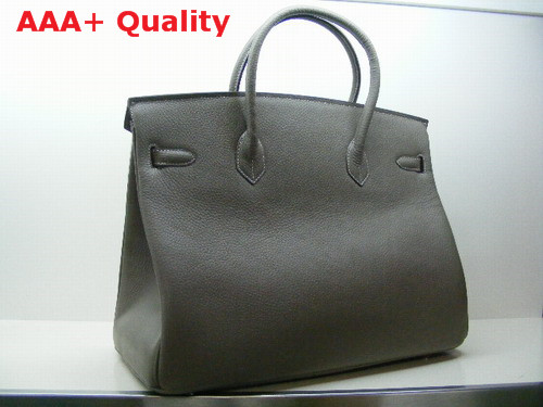 Hermes Birkin 40 In Light Grey Togo Leather With Silver Replica