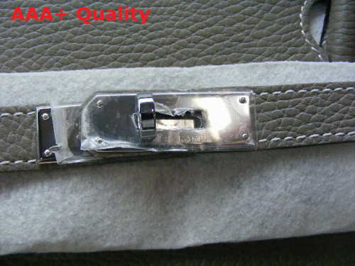 Hermes Birkin 40 In Light Grey Togo Leather With Silver Replica
