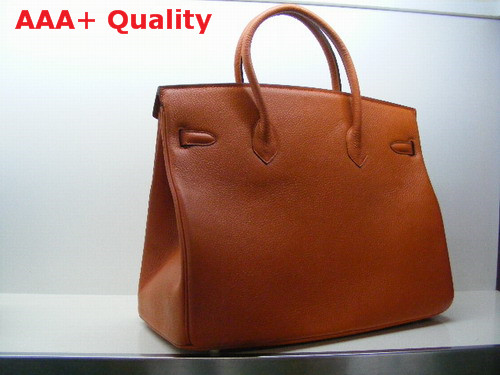 Hermes Fake Hermes Birkin 40 In Orange Togo Leather With Gold Replica