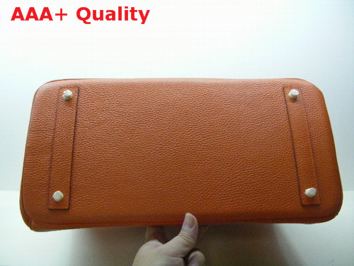 Hermes Fake Hermes Birkin 40 In Orange Togo Leather With Gold Replica