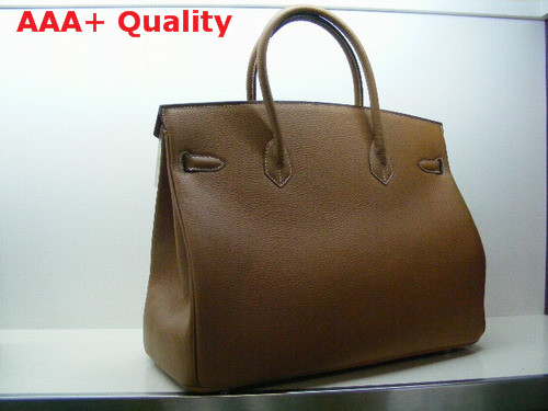 Hermes Birkin 40 In Tan Togo Leather With Silver Replica