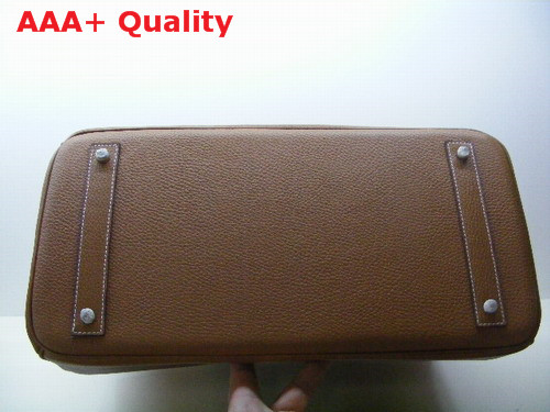 Hermes Birkin 40 In Tan Togo Leather With Silver Replica