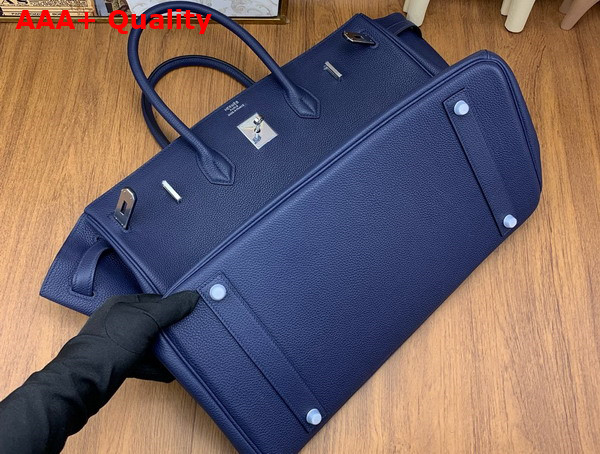Hermes Birkin 40 in Sapphire Blue Togo Leather Replica