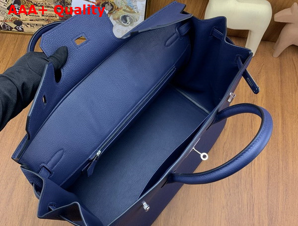 Hermes Birkin 40 in Sapphire Blue Togo Leather Replica