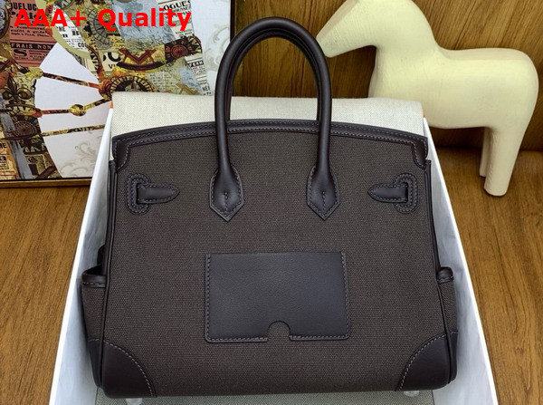 Hermes Birkin Cargo 25cm Bronze Canvas and Swift Calfskin Replica