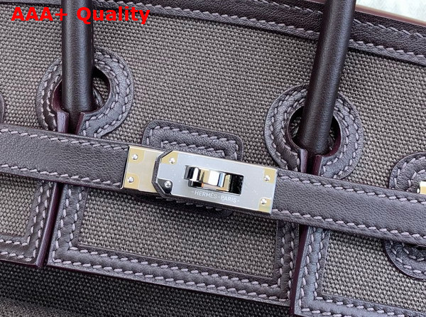 Hermes Birkin Cargo 25cm Bronze Canvas and Swift Calfskin Replica