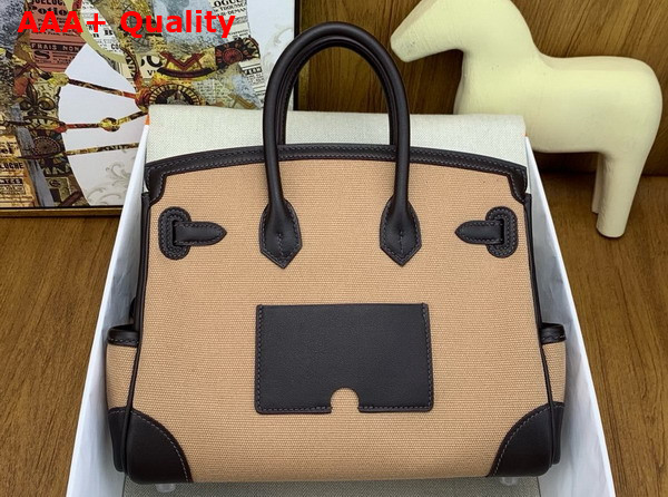 Hermes Birkin Cargo 25cm Dark Beige Canvas and Swift Calfskin Replica