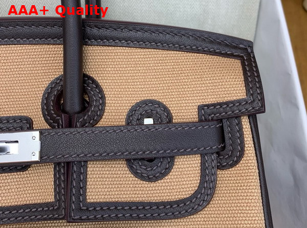 Hermes Birkin Cargo 25cm Dark Beige Canvas and Swift Calfskin Replica