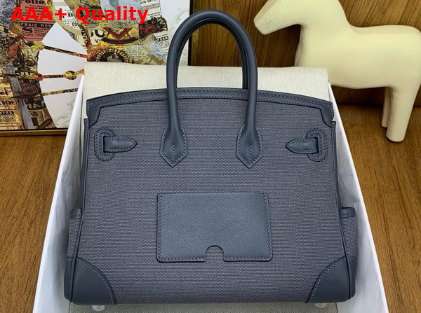 Hermes Birkin Cargo 25cm Fog Canvas and Swift Calfskin Replica