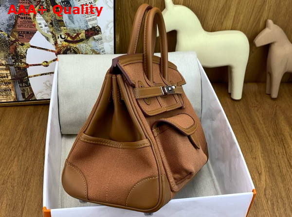 Hermes Birkin Cargo 25cm Gold Canvas and Swift Calfskin Replica