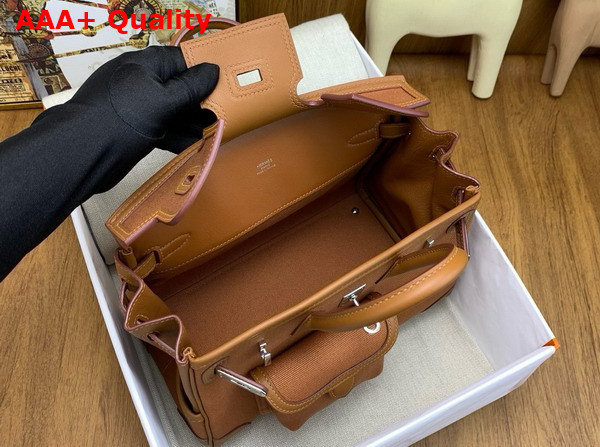 Hermes Birkin Cargo 25cm Gold Canvas and Swift Calfskin Replica