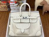 Hermes Birkin Cargo 25cm Milk White Canvas and Swift Calfskin Replica