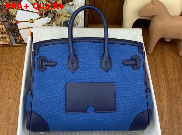 Hermes Birkin Cargo 25cm Navy Blue Canvas and Swift Calfskin Replica