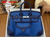 Hermes Birkin Cargo 25cm Navy Blue Canvas and Swift Calfskin Replica