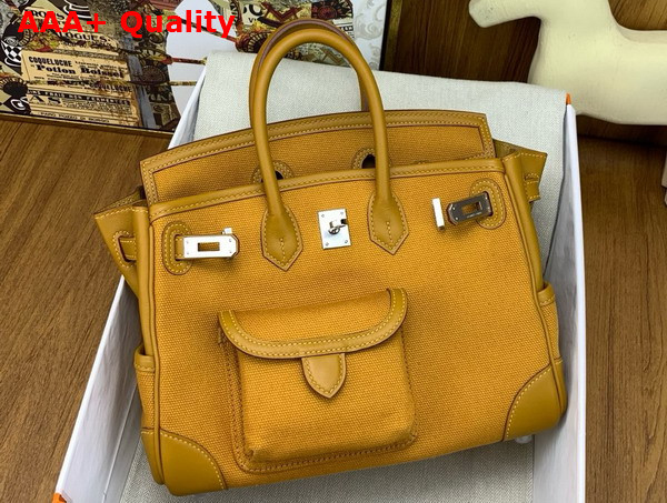 Hermes Birkin Cargo 25cm Sesame Canvas and Swift Calfskin Replica