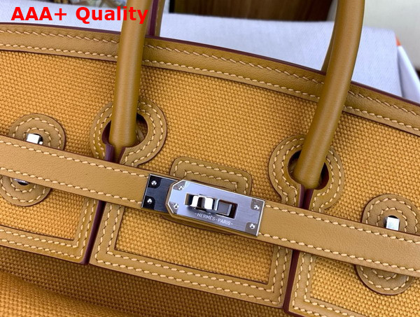 Hermes Birkin Cargo 25cm Sesame Canvas and Swift Calfskin Replica