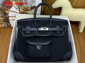 Hermes Birkin Cargo Bag 25cm Noir Canvas and Swift Calfskin Replica