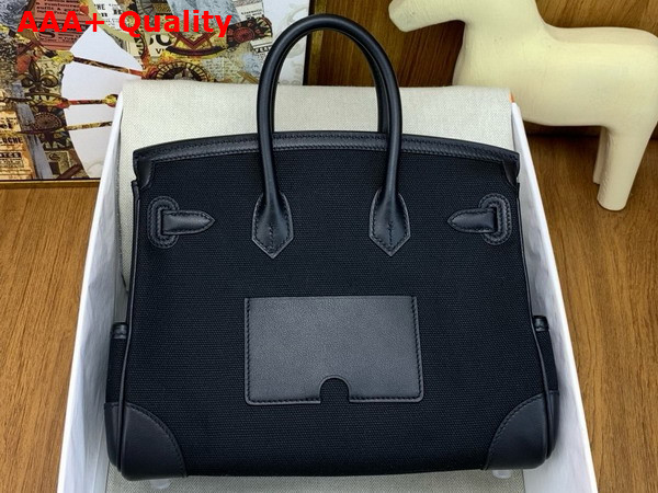 Hermes Birkin Cargo Bag 25cm Noir Canvas and Swift Calfskin Replica