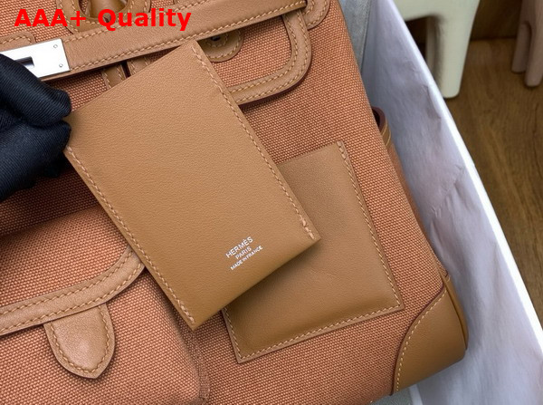 Hermes Birkin Cargo Bag 35cm Gold Canvas and Swift Calfskin Replica