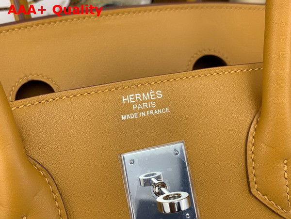Hermes Birkin Fray Fray Bag 35 in Natural H Canvas and Swift Calfskin Replica