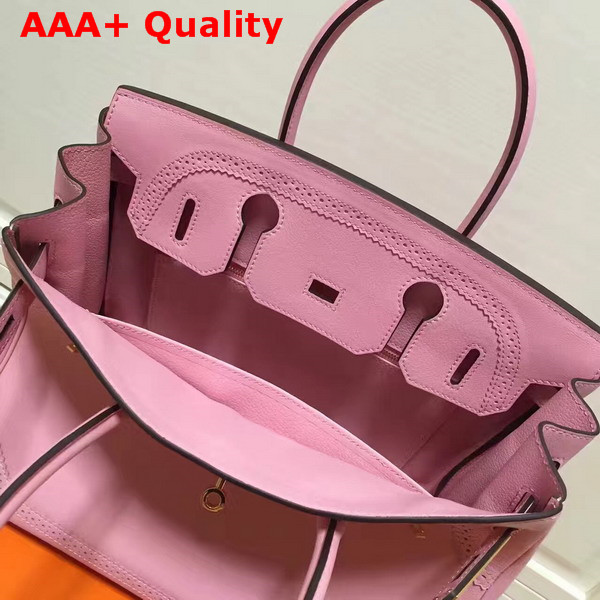 Hermes Birkin Ghillies 30cm Swift Leather Pink Replica