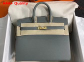 Hermes Birkin Sellier 25 Bag in Light Blue Epsom Calfskin Replica
