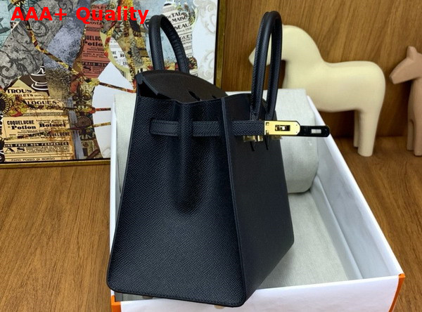 Hermes Birkin Sellier 25 in Black Epsom Calfskin Replica