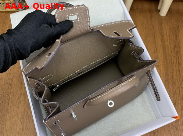 Hermes Birkin Sellier 25 in Elephant Grey Epsom Calfskin Replica