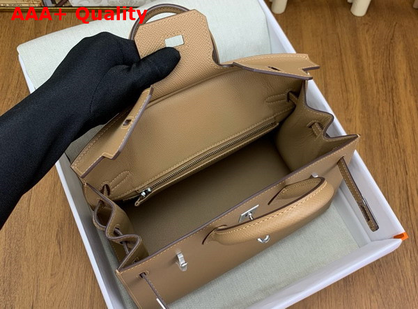 Hermes Birkin Sellier 25 in Oat Milk Epsom Calfskin Replica
