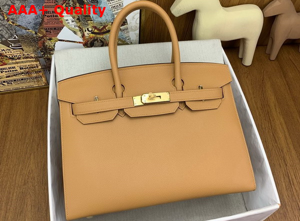 Hermes Birkin Sellier 30 in Oat Milk Epsom Calfskin Replica