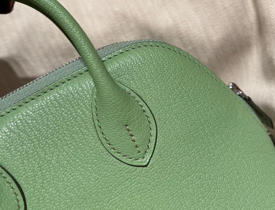 Hermes Bolide 18 Applen Green Goatskin Replica