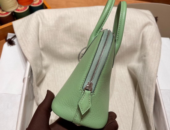 Hermes Bolide 18 Applen Green Goatskin Replica
