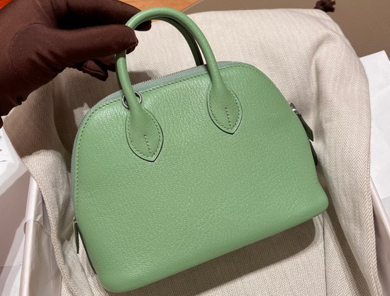 Hermes Bolide 18 Applen Green Goatskin Replica