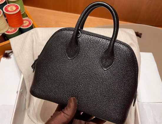Hermes Bolide 18 Black Goatskin Replica