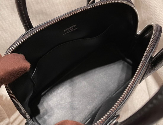 Hermes Bolide 18 Black Goatskin Replica