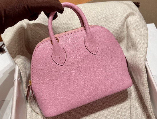 Hermes Bolide 18 Pink Goatskin Replica