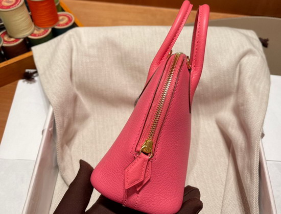 Hermes Bolide 18 Rose Goatskin Replica