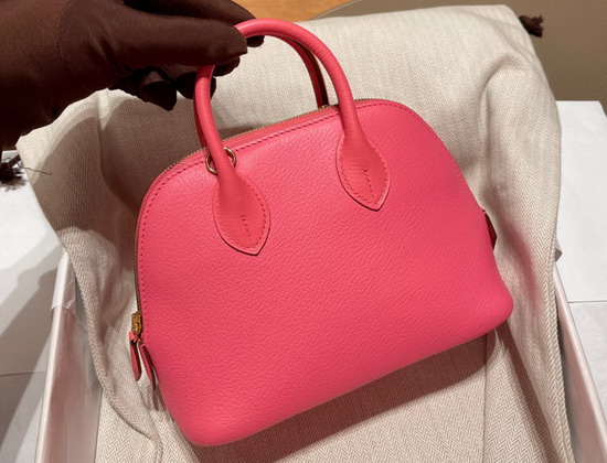 Hermes Bolide 18 Rose Goatskin Replica