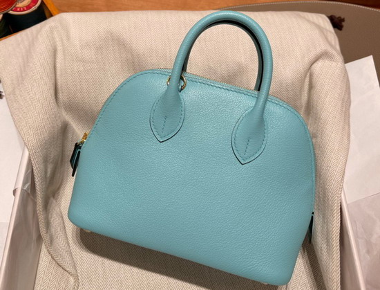 Hermes Bolide 18 Turquoise Goatskin Replica