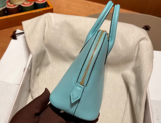 Hermes Bolide 18 Turquoise Goatskin Replica