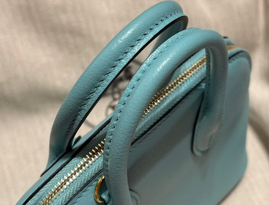 Hermes Bolide 18 Turquoise Goatskin Replica