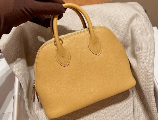 Hermes Bolide 18 Yellow Goatskin Replica