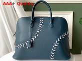 Hermes Bolide 1923 45 Basebal Bag Bleu de Malte Blanc Hand Stitching Replica