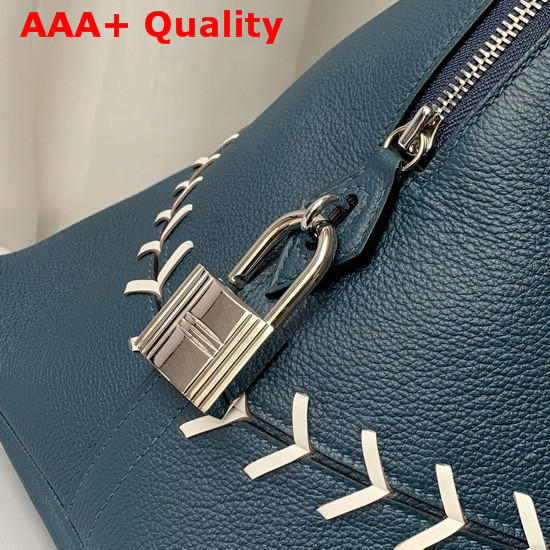 Hermes Bolide 1923 45 Basebal Bag Bleu de Malte Blanc Hand Stitching Replica