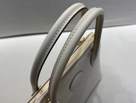 Hermes Bolide 27 Blanc Epsom Leather Hand Stitching Replica