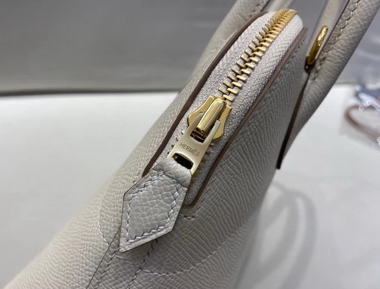 Hermes Bolide 27 Blanc Epsom Leather Hand Stitching Replica