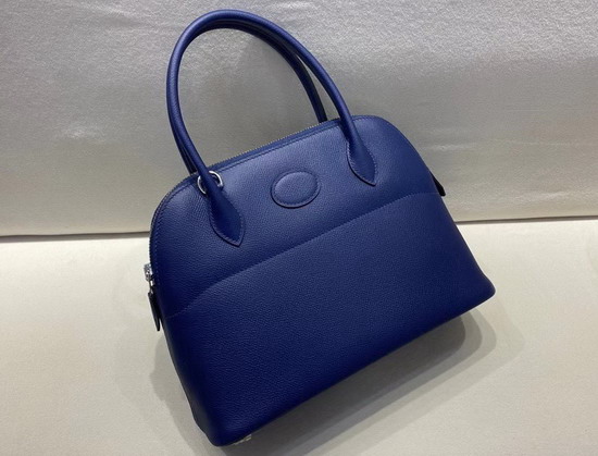 Hermes Bolide 27 Blue Epsom Leather Hand Stitching Replica