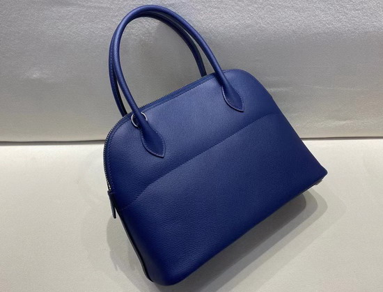 Hermes Bolide 27 Blue Epsom Leather Hand Stitching Replica